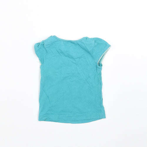 MINIMODE Girls Blue   Basic T-Shirt Size 6-9 Months