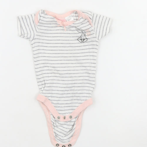 Looney Toons Girls Multicoloured Striped  Babygrow One-Piece Size 0-3 Months