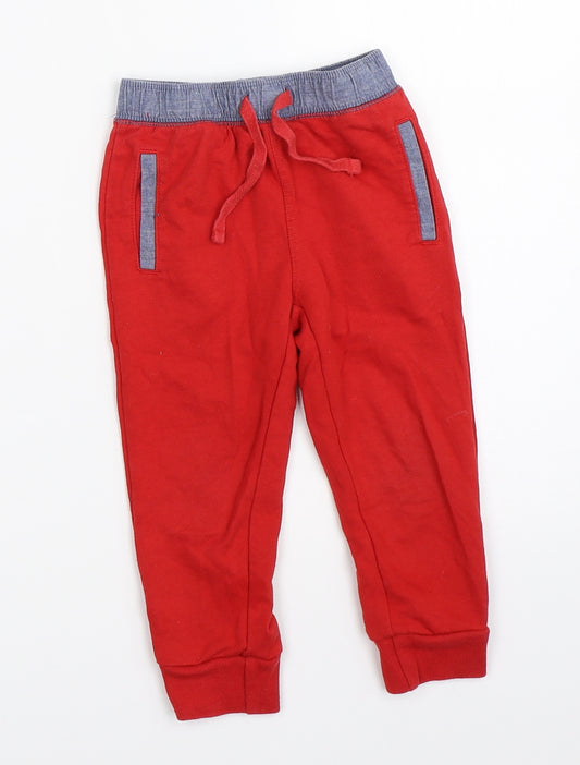 Baby Gap Boys Red   Jogger Trousers Size 2 Years