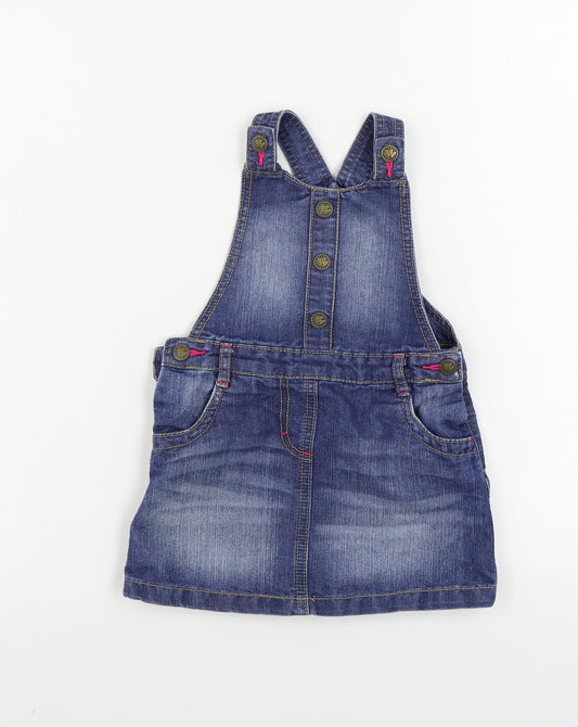 George  Girls Blue   Dungaree One-Piece Size 2 Years