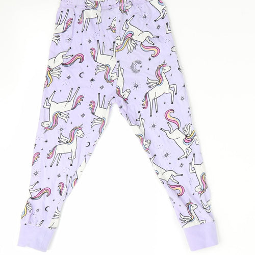 George Girls Purple Animal Print   Pyjama Pants Size 3-4 Years  - Unicorn print