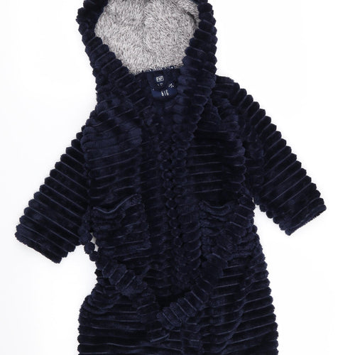 F&F Boys Blue Solid   Robe Size 3-4 Years