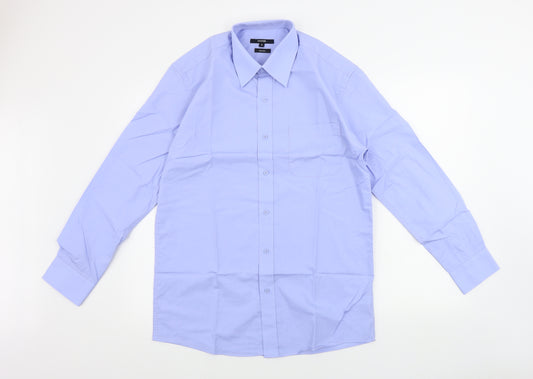 George  Mens Blue    Dress Shirt Size 15