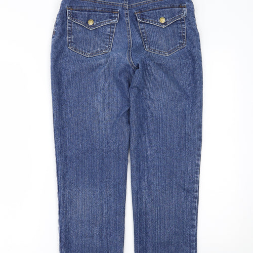 Gloria Vanderbilt Womens Blue  Denim Straight Jeans Size 6 L25 in