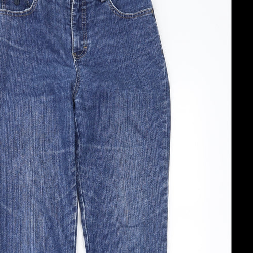 Gloria Vanderbilt Womens Blue  Denim Straight Jeans Size 6 L25 in