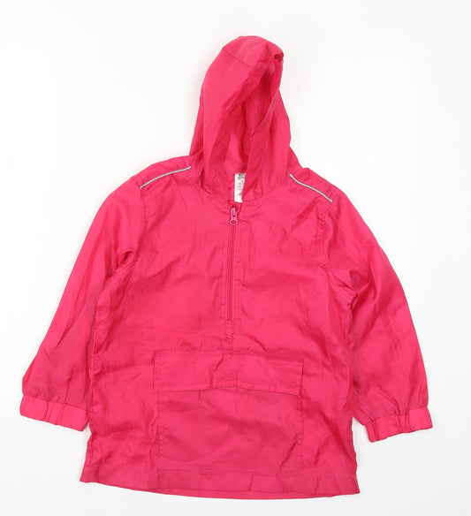 Preworn Girls Pink   Rain Coat Coat Size 7 Years