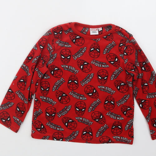 Primark Boys Red Geometric   Pyjama Top Size 5-6 Years  - Spider-Man