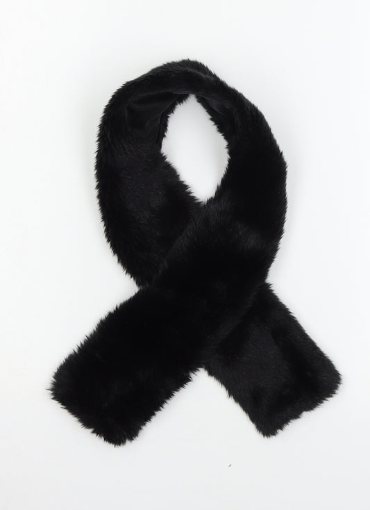 Preworn Girls Black   Rectangle Scarf Scarves & Wraps One Size  - Faux Fur