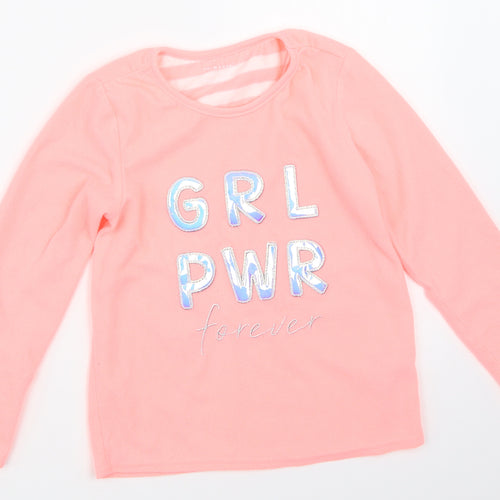 Primark Girls Pink Solid  Top Pyjama Top Size 8-9 Years