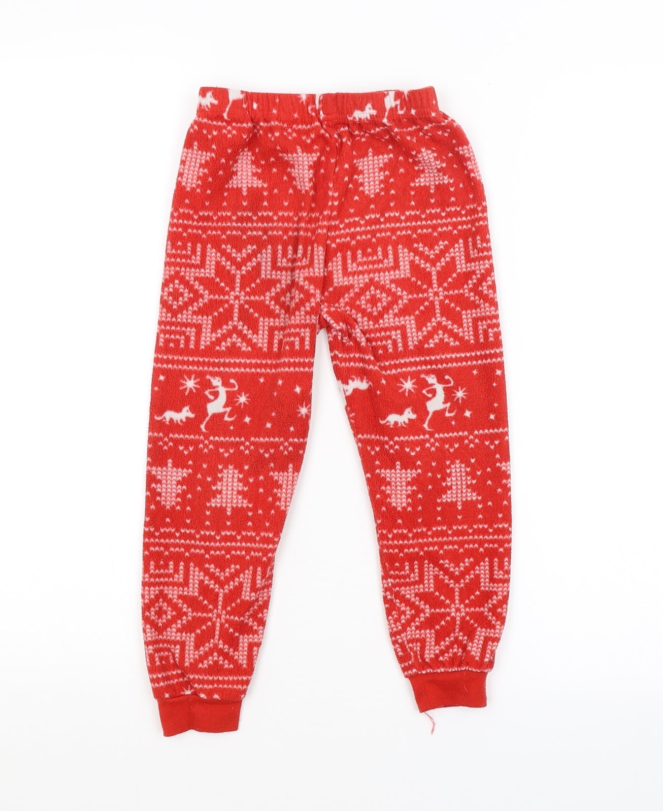 Primark Boys Red Argyle/Diamond   Pyjama Pants Size 4-5 Years  - CHRISTMAS