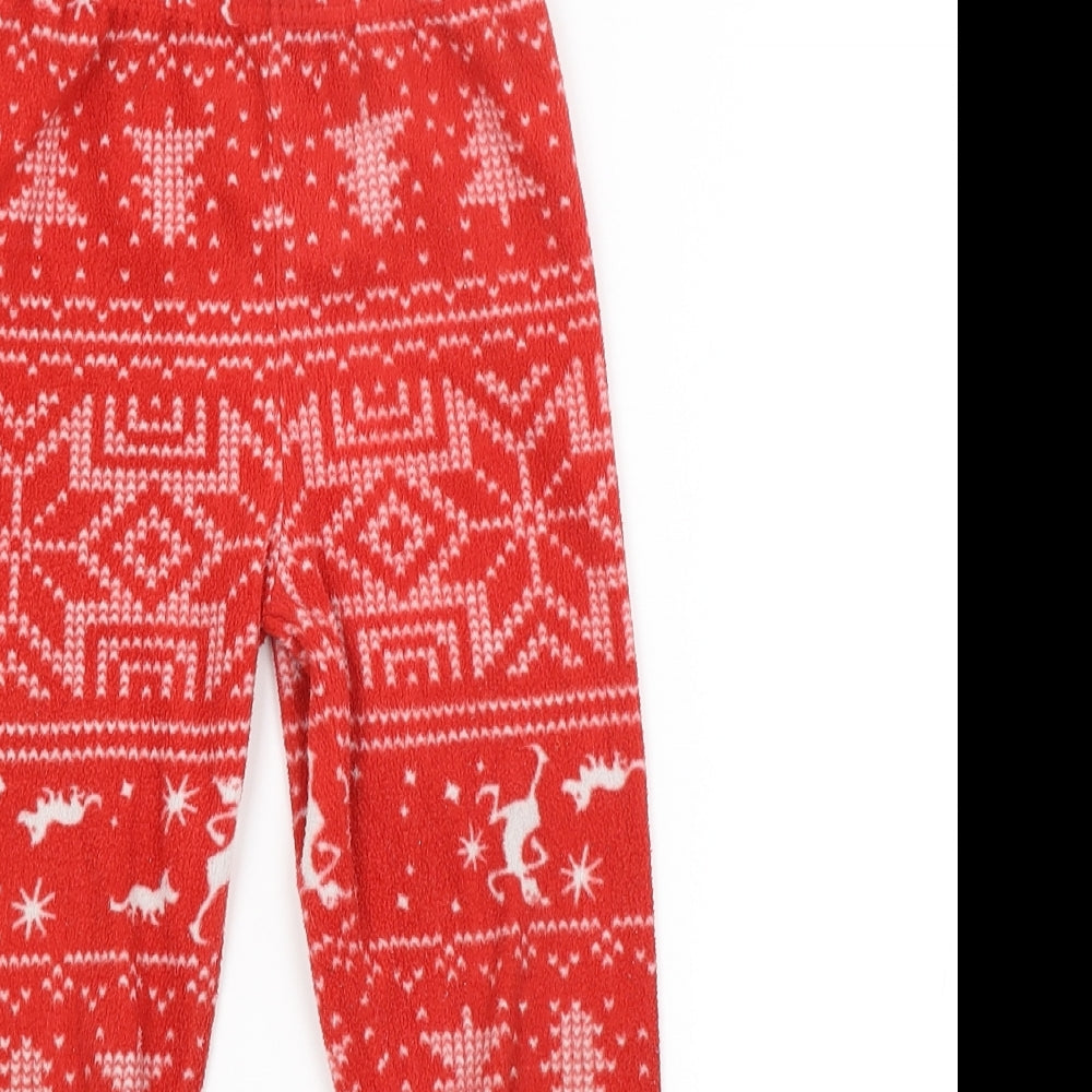 Primark Boys Red Argyle/Diamond   Pyjama Pants Size 4-5 Years  - CHRISTMAS