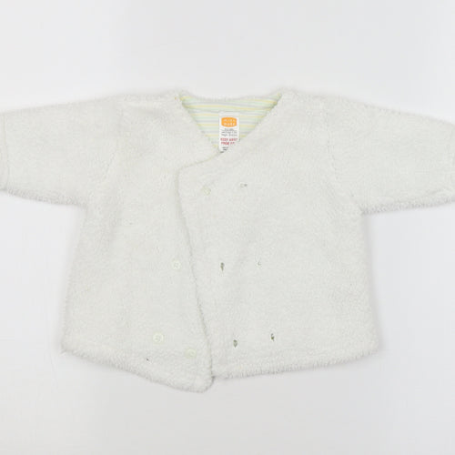 MINIMODE Baby White   Cardigan Jumper Size 0-3 Months