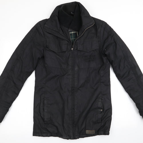Firetrap Mens Black   Anorak Coat Size XS  - Double Zipped