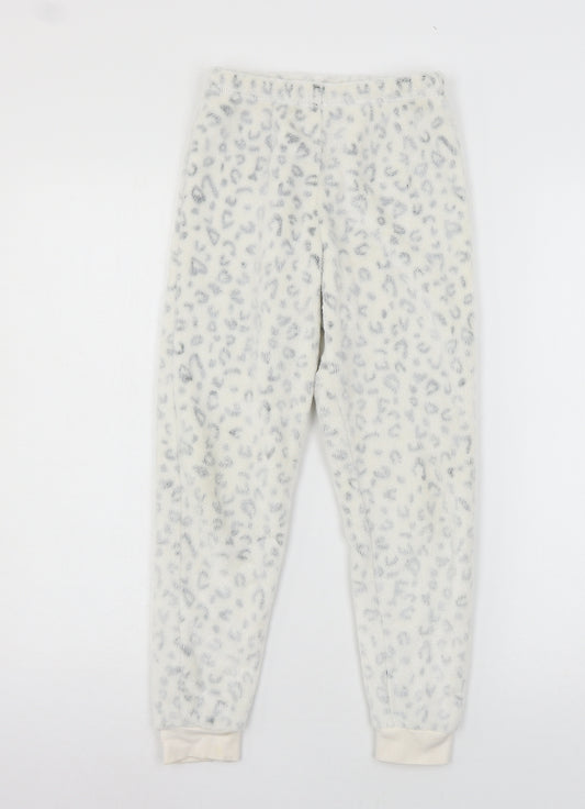 George Girls Ivory Animal Print Microfibre Capri Pyjama Pants Size 7-8 Years
