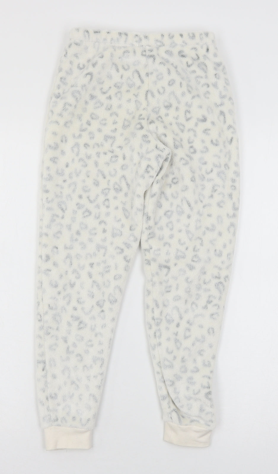 George Girls Ivory Animal Print Microfibre Capri Pyjama Pants Size 7-8 Years