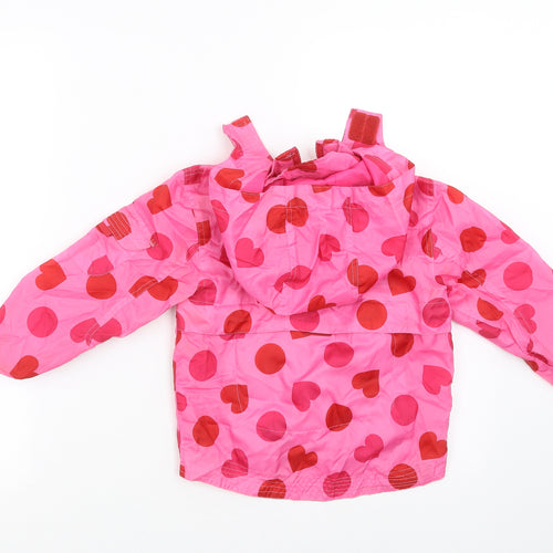 Sweet Millie Girls Pink Polka Dot  Rain Coat Jacket Size 4 Years