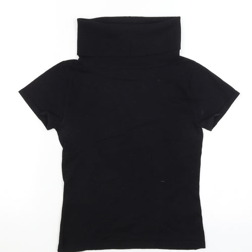 Bossini Girls Black   Basic T-Shirt Size 7 Years