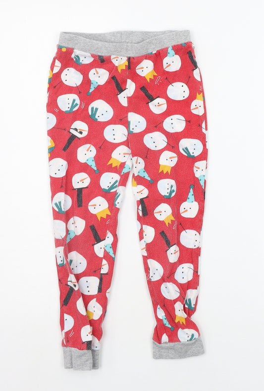 BlueZoo Boys Red Geometric   Pyjama Pants Size 6-7 Years  - christams