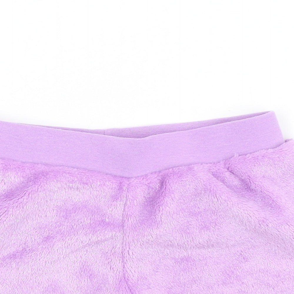 My Little Pony Girls Purple Solid  Top Pyjama Pants Size 6-7 Years