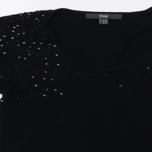 TCM Womens Black   Pullover Sweatshirt Size 14