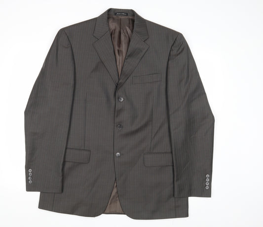 Concepts Mens Brown Striped  Jacket Blazer Size 40