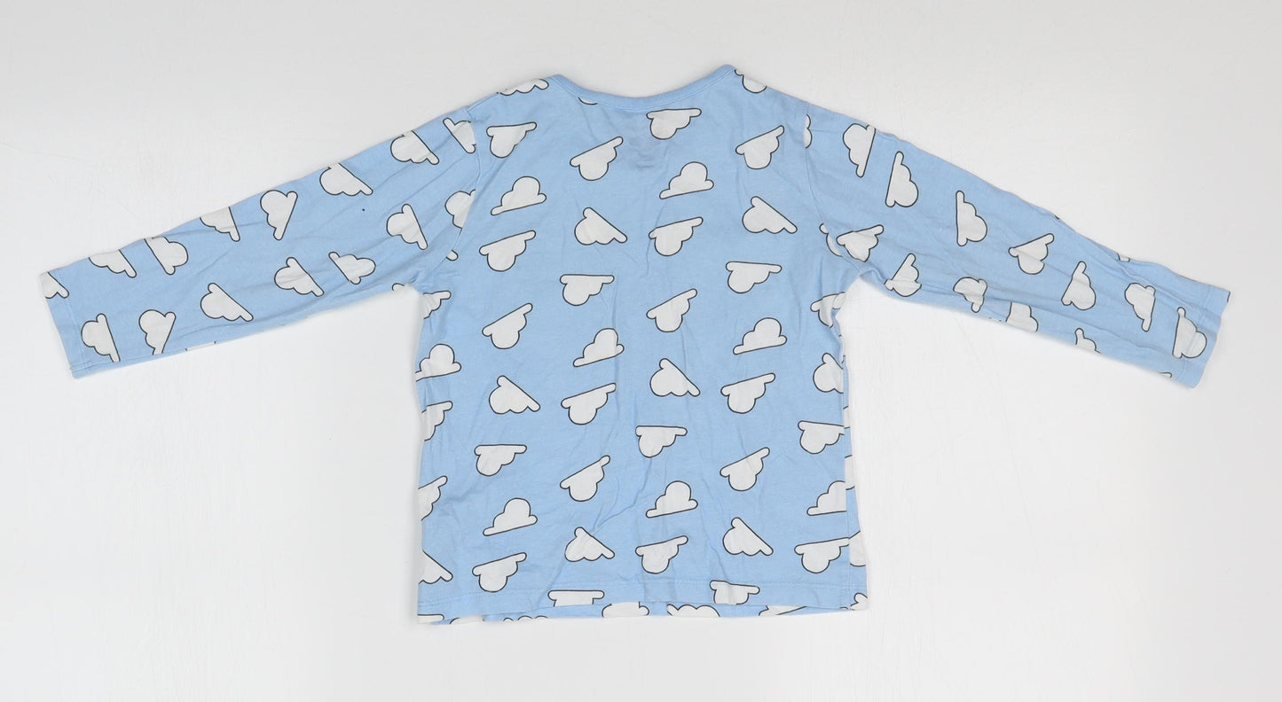 Primark Boys Blue Geometric   Pyjama Top Size 3-4 Years