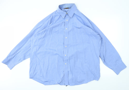 Tommy Hilfiger Mens Blue    Dress Shirt Size 17