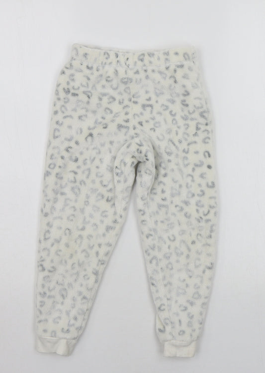 George Girls Grey Animal Print  Top Lounge Pants Size 4-5 Years