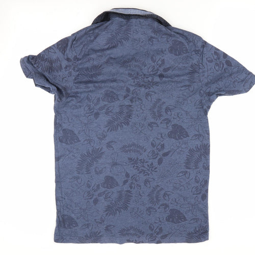 Steel & Jelly Mens Blue Floral   T-Shirt Size M