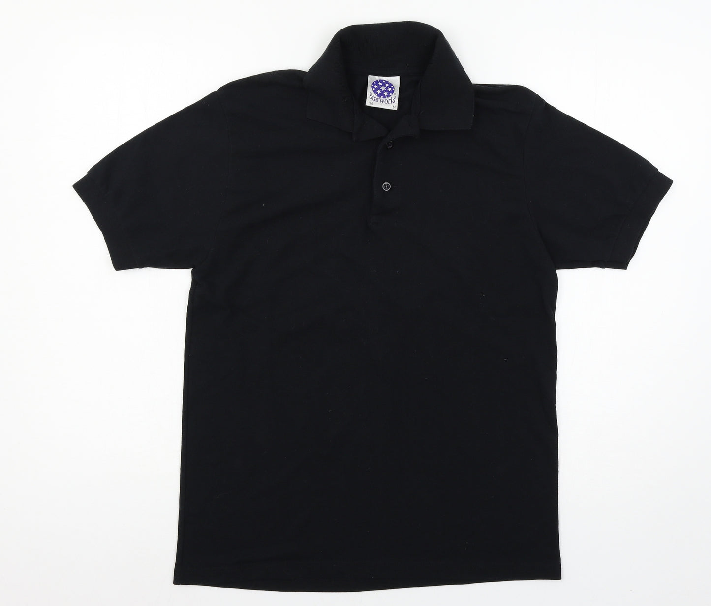 Starworld Boys Black  Jersey Basic T-Shirt Size M