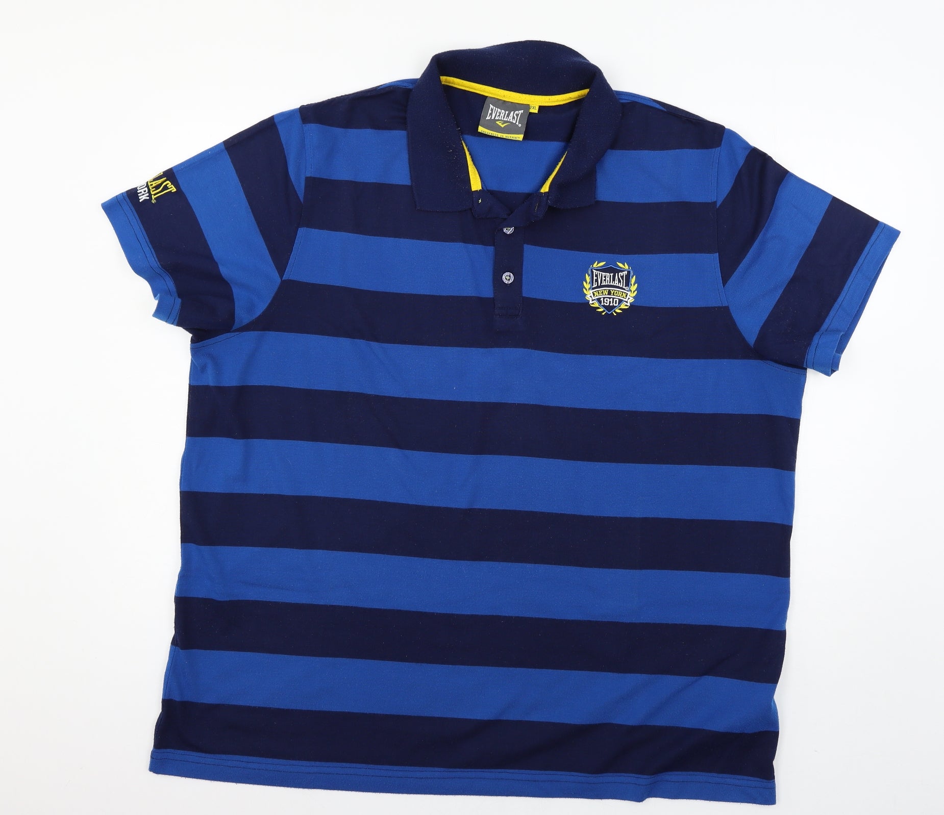 studie verkoopplan spier Everlast Mens Blue Striped Jersey Polo Size 2XL – Preworn Ltd