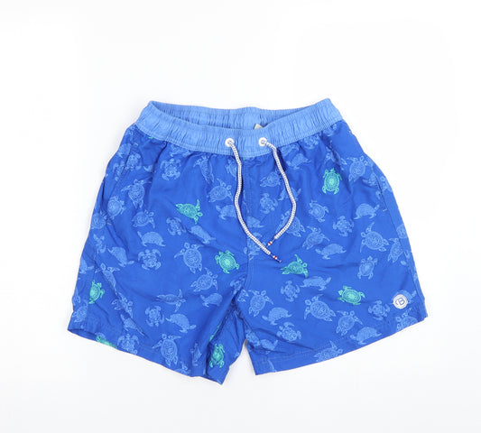 Bluemont Mens Blue Animal Print  Athletic Shorts Size M
