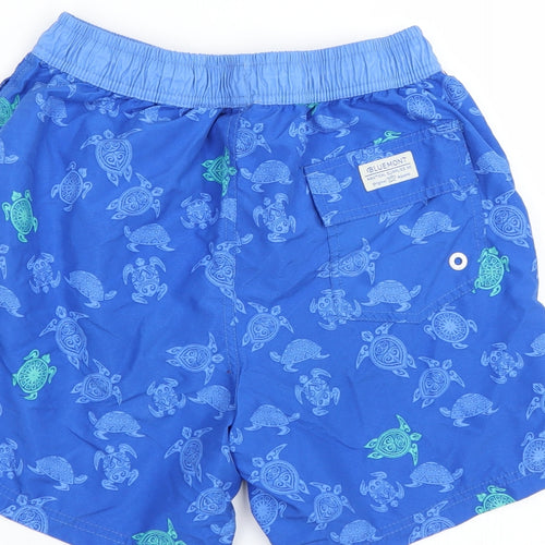 Bluemont Mens Blue Animal Print  Athletic Shorts Size M