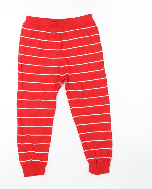 Primark Boys Red Striped   Pyjama Pants Size 4-5 Years