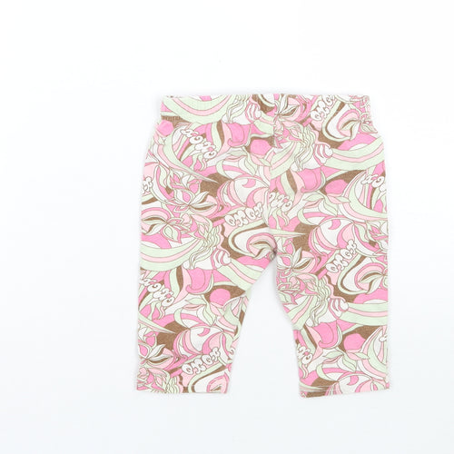 Xoxo  Girls Pink Floral  Cropped Leggings Size 24 Months