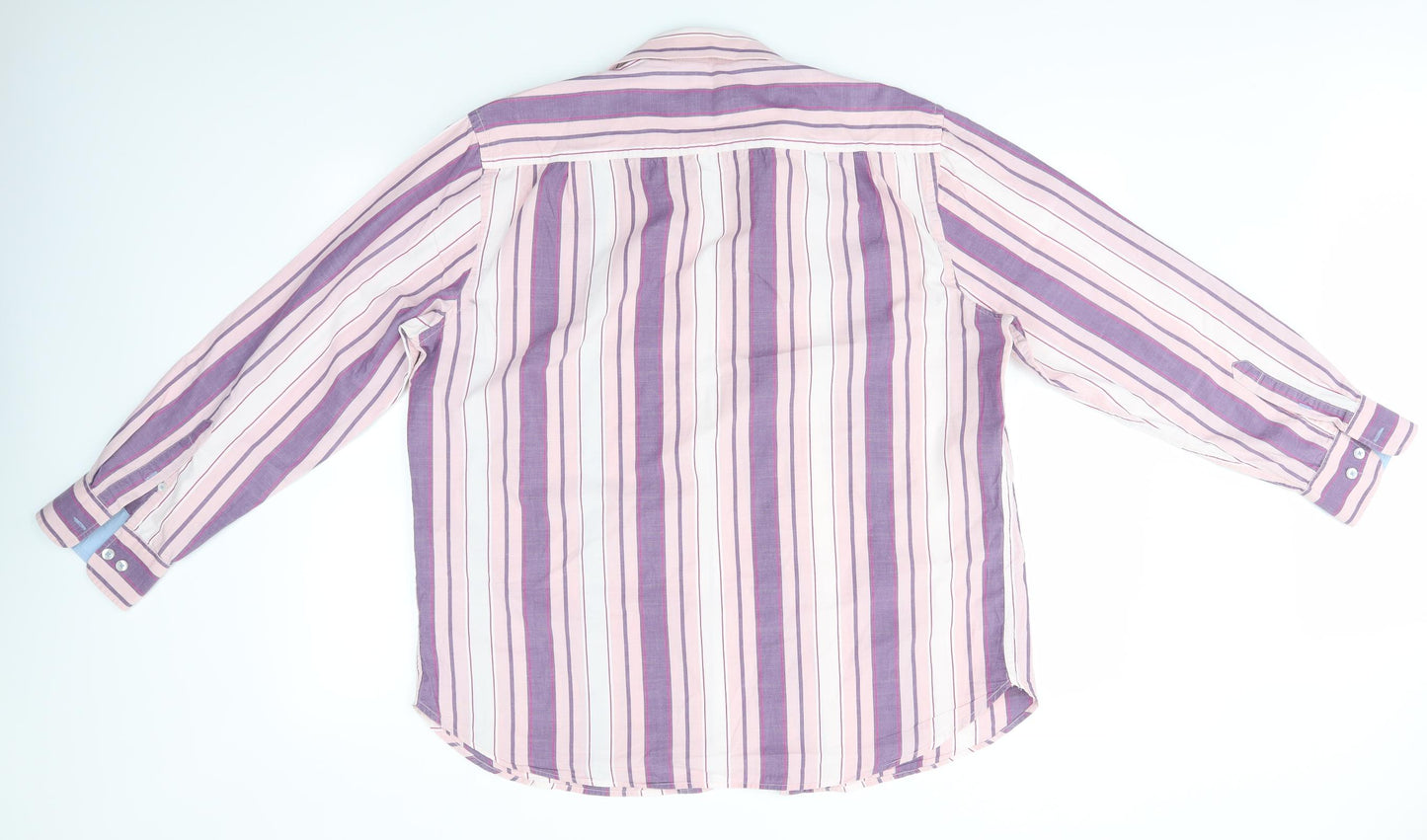 Samuel Windsor Mens Multicoloured Striped   Button-Up Size L