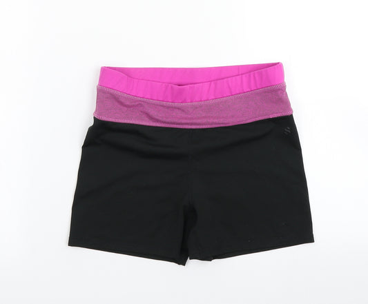 H&M Womens Black Colourblock  Hot Pants Shorts Size S