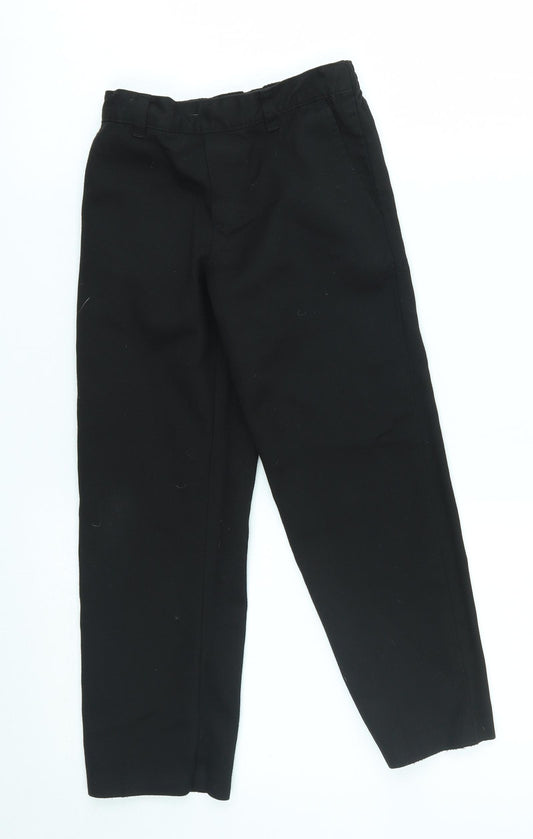 George Boys Black   Chino Trousers Size 5-6 Years