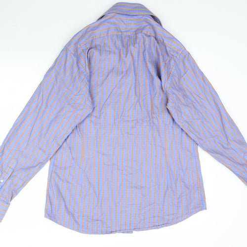 Hawes & Curtis Mens Purple Striped   Button-Up Size M