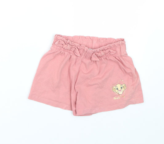 George Girls Pink   Cami Sleep Shorts Size 4-5 Years  - Lion king