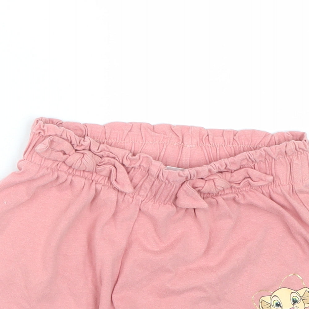 George Girls Pink   Cami Sleep Shorts Size 4-5 Years  - Lion king