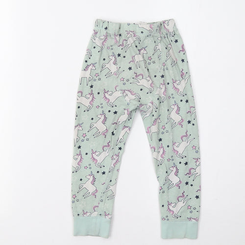 TU Girls Green    Pyjama Pants Size 3-4 Years  - Unicorn Print