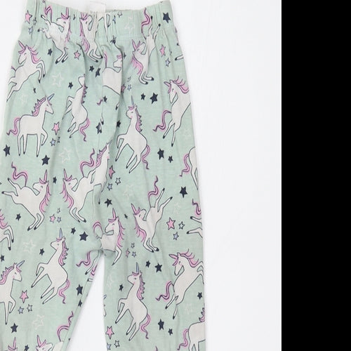 TU Girls Green    Pyjama Pants Size 3-4 Years  - Unicorn Print