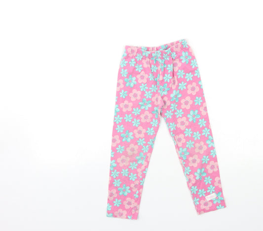 Peppa Pig Girls Pink Floral  Capri Trousers Size 2-3 Years