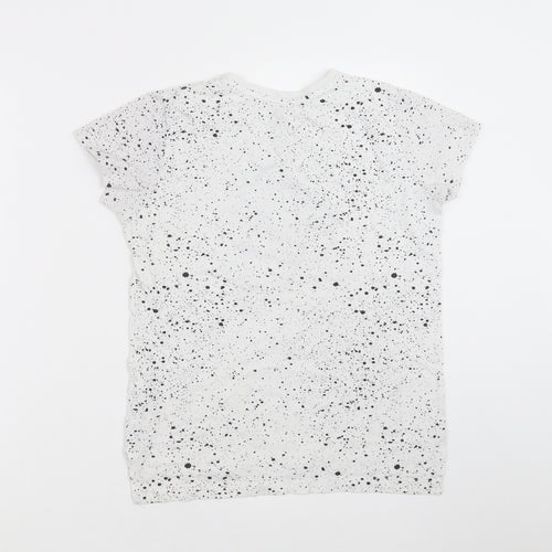 PlayStation Boys White   Basic T-Shirt Size 9-10 Years  - splatter print