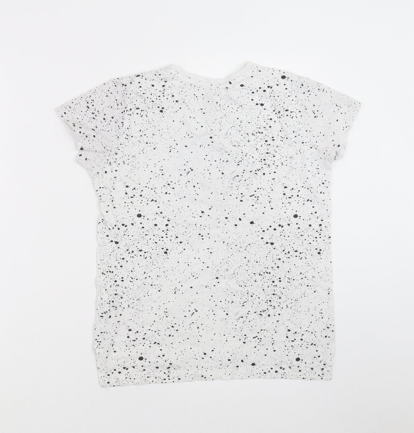 PlayStation Boys White   Basic T-Shirt Size 9-10 Years  - splatter print