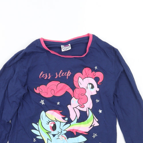 My Little Pony Girls Blue   Basic T-Shirt Size 8-9 Years