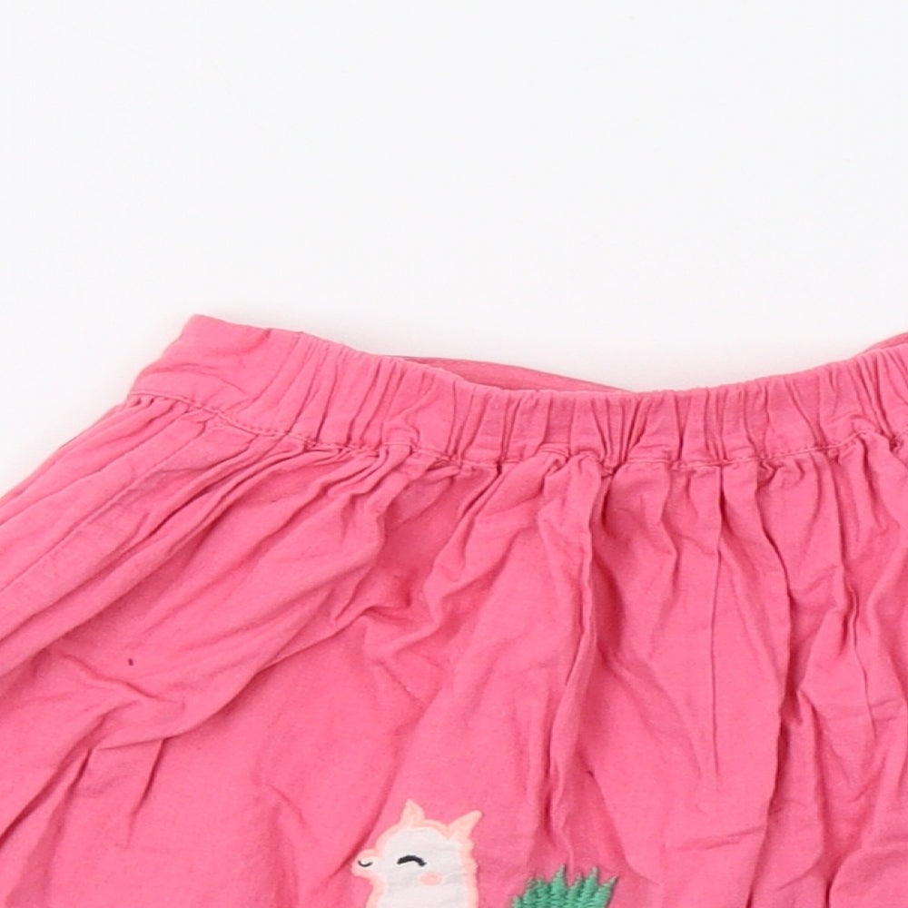 Nutmeg Girls Pink   Flare Skirt Size 2-3 Years - Llama