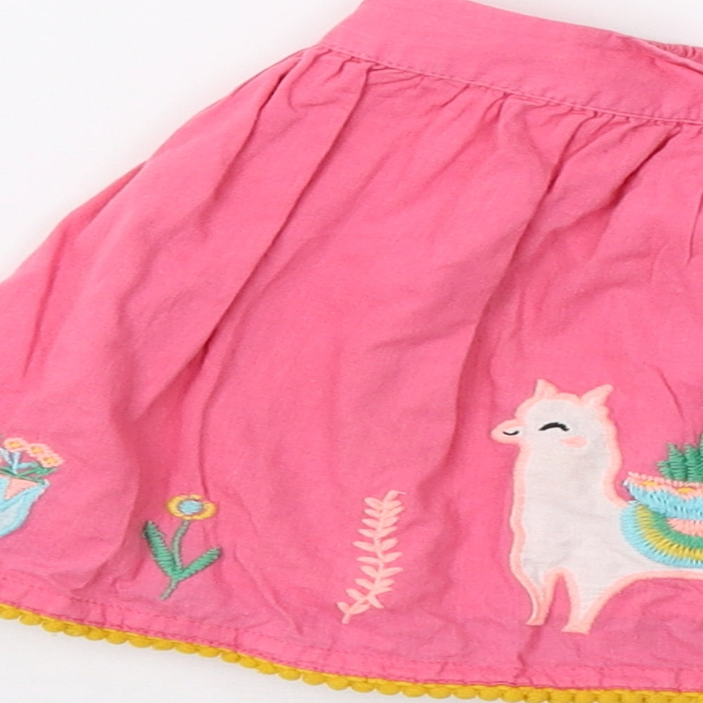 Nutmeg Girls Pink   Flare Skirt Size 2-3 Years - Llama