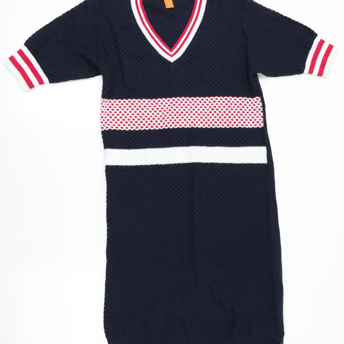 Joe Fresh Womens Blue Striped  Jumper Dress  Size XS